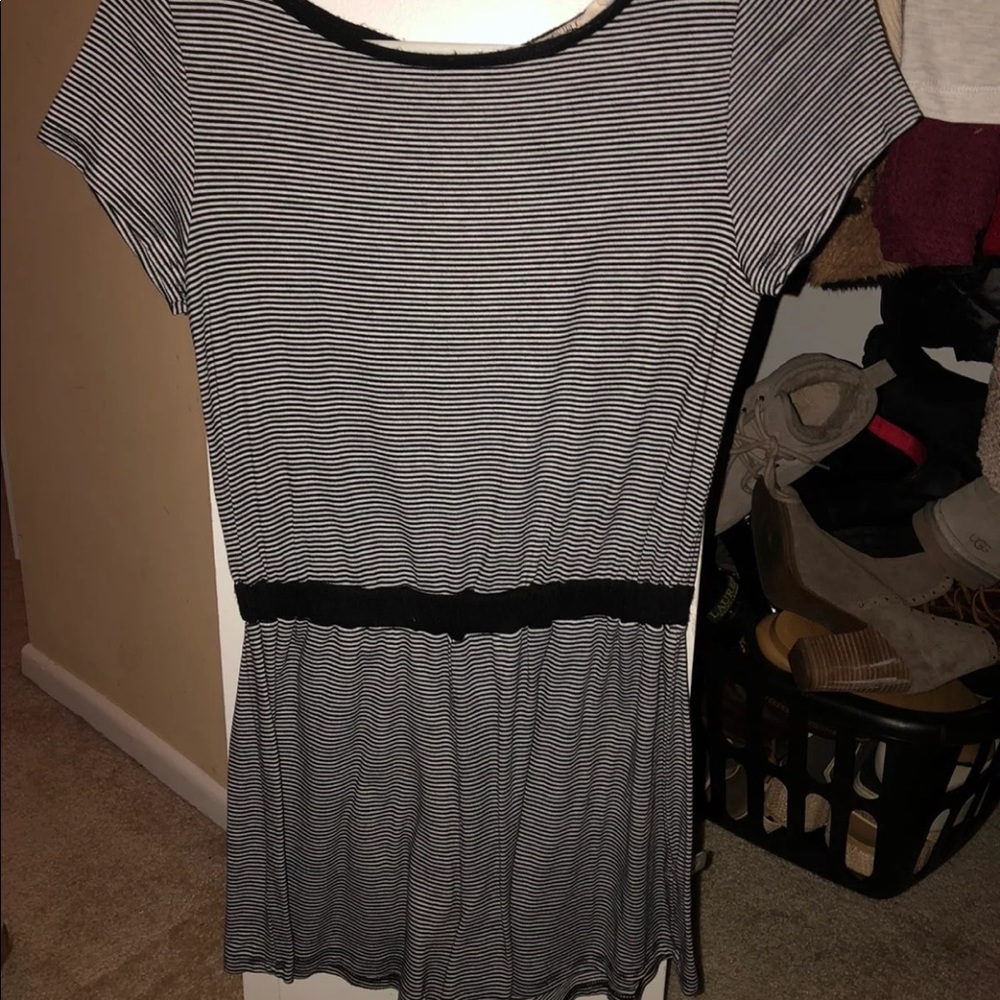 Black and White striped romper